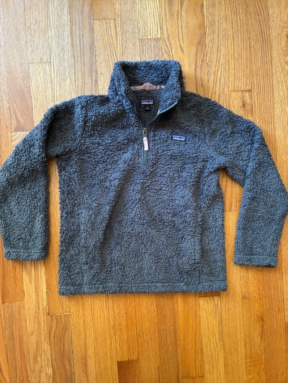 Patagonia Dark Gray Sherpa Quarter-Zip Pullover